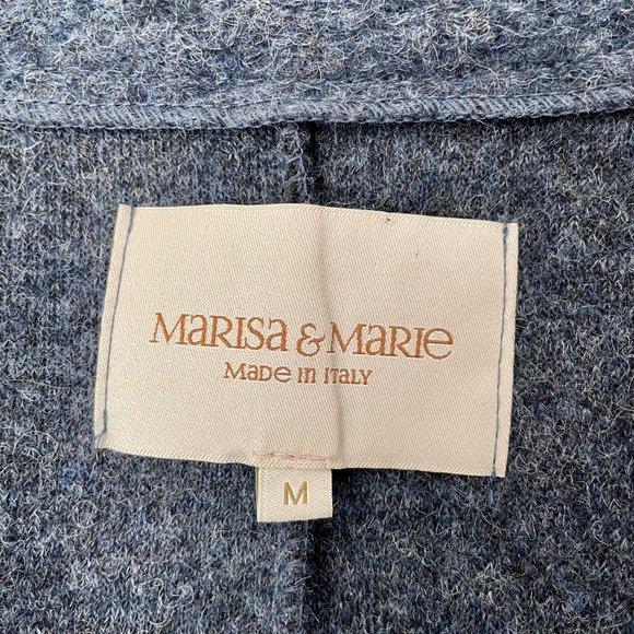 Marisa & Marie Boiled Wool Wrap Jacket With Sweater Sleeves, Italian, Size M - Picture 8 of 8